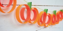 DIY纸艺南瓜花环饰品手工制作教程