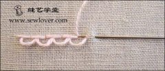 刺绣针法：双回针绣教程