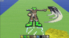 我的世界玩家作品 海贼王人物角色像素动态图