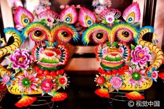 渭南花馍做成艺术品 色彩艳丽让人不忍吃