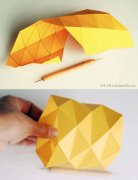 几何折纹创意花盆的制作方法