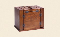 hyt恒兴源木质多层首饰盒，仿古雕花中式珠宝盒，货号8002BL