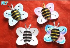 幼儿园手工小制作 纸艺立体小蜜蜂的做法◆肉丁儿童网