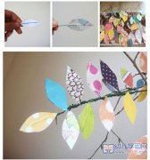 儿童彩纸手工制作：植物艺术装饰品
