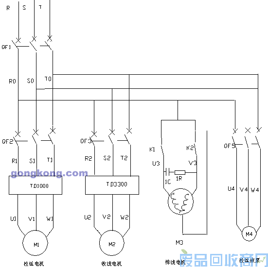 图2：拉丝机工作主电路