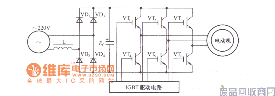 控制驱动主电路的原理电路图
