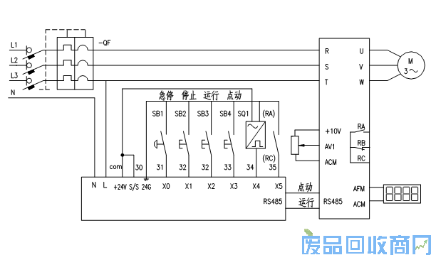 艾默生CTPLC和变频器在卧式钢球研球机的应用 图