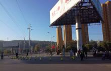 国庆第二日离石：水泥罐车与摩托发生交通事故致3人伤亡