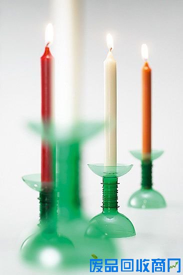 diy创意饮料瓶烛台